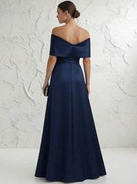 Off the Shoulder Satin Mother of the Bride Dresses