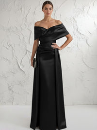 Off the Shoulder Satin Mother of the Bride Dresses