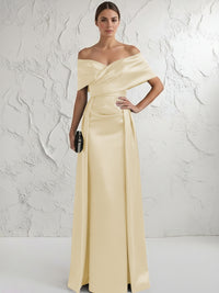Off the Shoulder Satin Mother of the Bride Dresses