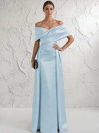 Off the Shoulder Satin Mother of the Bride Dresses