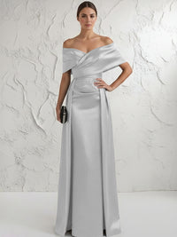 Off the Shoulder Satin Mother of the Bride Dresses