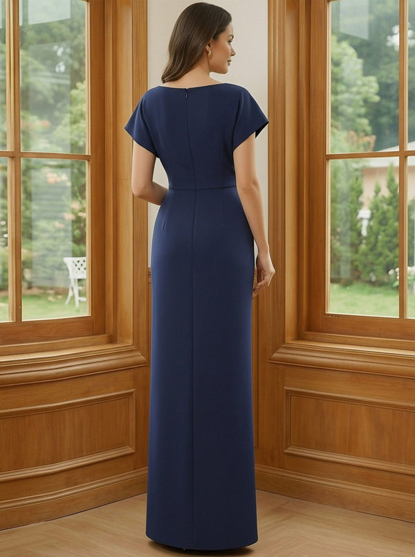 Satin Round Neck Mermaid Corset Mother of the Bride Dresses