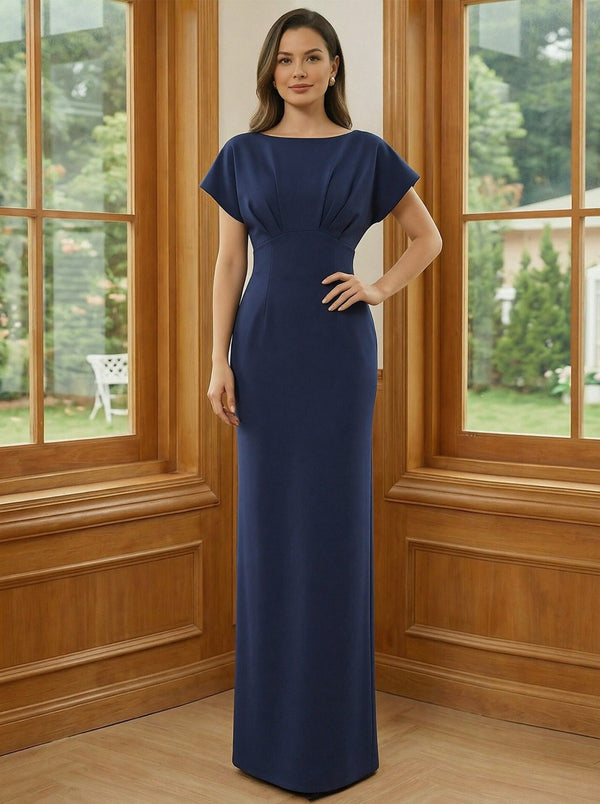 Satin Round Neck Mermaid Corset Mother of the Bride Dresses