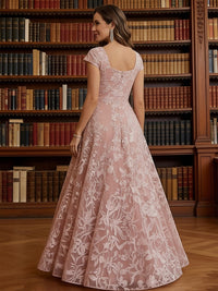 Short Sleeves Floral Print Mother of the Bride Dresses