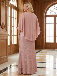 Lace Appliques Scoop Neck Mother of the Bride Dresses with Jackets