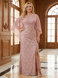 Lace Appliques Scoop Neck Mother of the Bride Dresses with Jackets