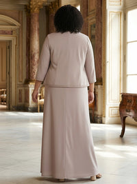 Sequin V Neck Mother of the Bride Dresses with Jackets