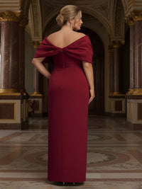 V Neck Satin Pleated Mermaid Mother of the Bride Dresses