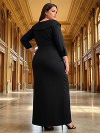 2 Pieces Satin V Neck Lace Appliques Mother of the Bride Dresses