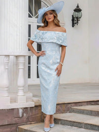 Lace Appliques Off the Shoulder Mother of the Bride Dresses