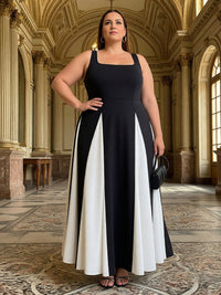 Satin Square Neck Pleated Mother of the Bride Dresses