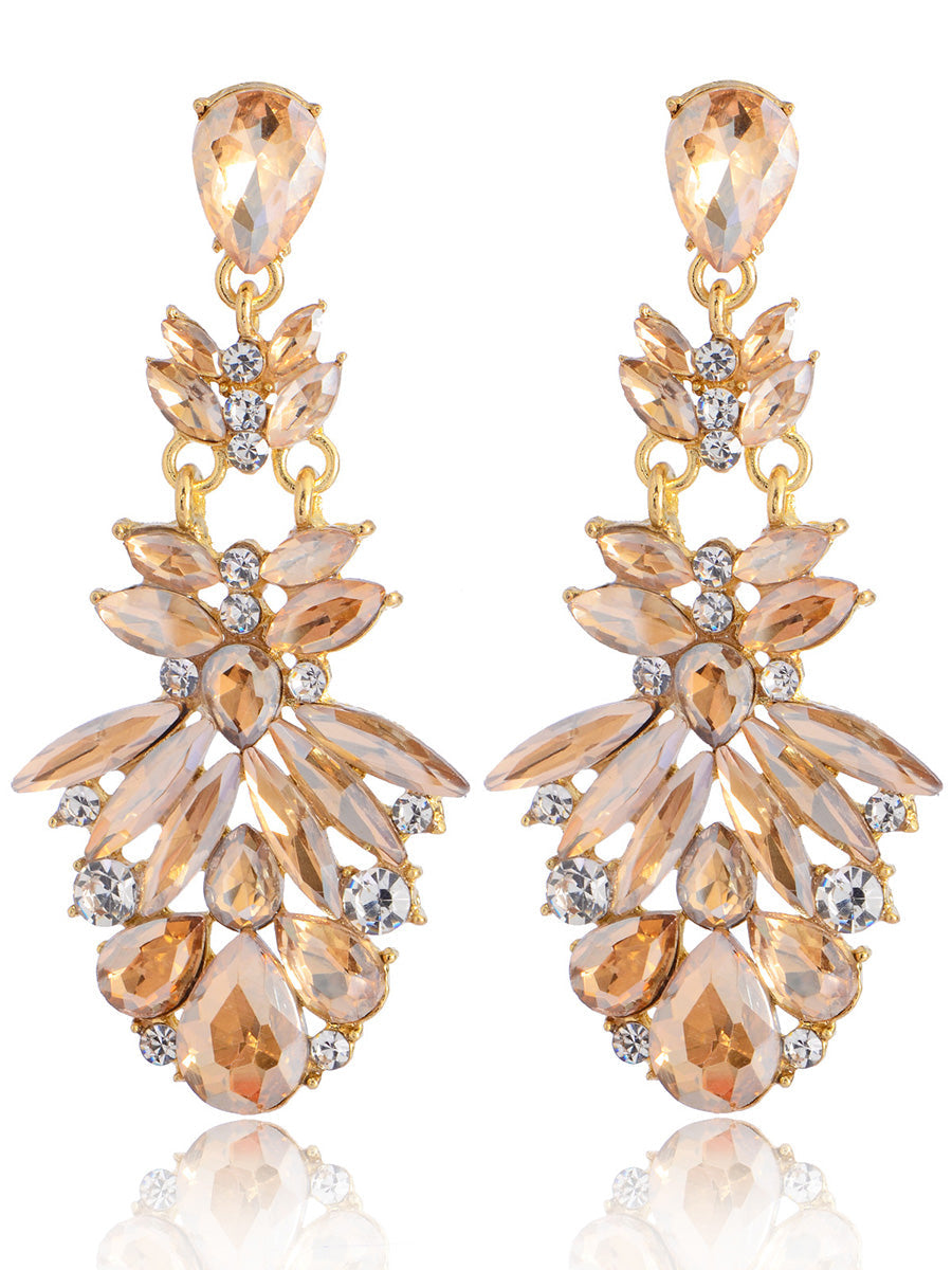 Floral Drop Sweet Flower Beadings Alloy Earrings