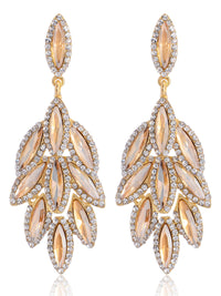 Leaf Stylish Beadings Alloy Earrings