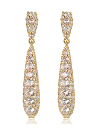 Tear Drop Elegant Beadings Crystal Zircon Earrings