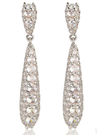 Tear Drop Elegant Beadings Crystal Zircon Earrings
