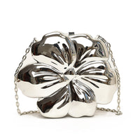 Floral Delicated Diagonally Across Chain Glitter Acrylic Handbags