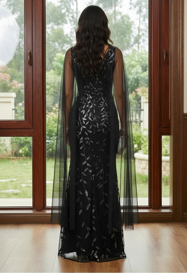 Lace Appliques Mermaid V Neck Ruffles Mother of the Bride Dresses