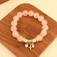 Crystal Bead Bracelets with Gold Star Charm