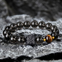 Black Onyx Bead Bracelets Tiger Eye Charm