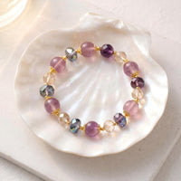 Pink Strawberry Quartz Bead Bracelets