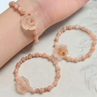 Dainty Floral Stretch Crystal Bead Bracelets