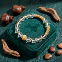 Premium Clear Crystal Gold Spacer Bead Bracelets