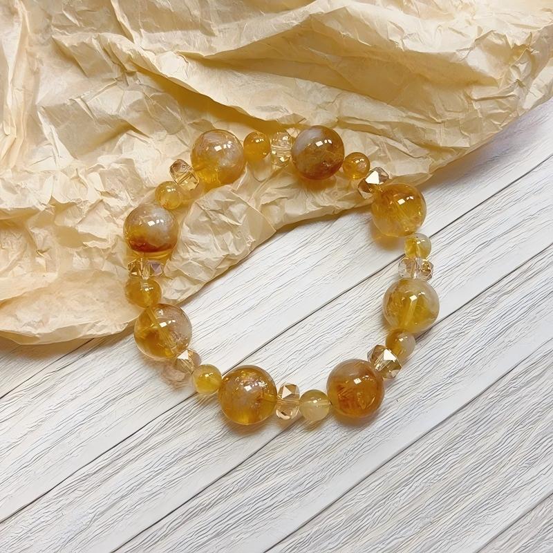 Gradient Citrine Stretch Healing Bead Bracelets