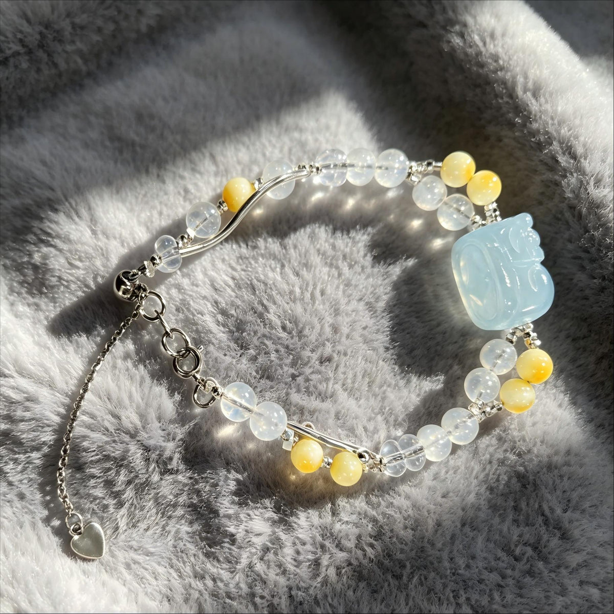 Blue Crystal Bead Bracelets