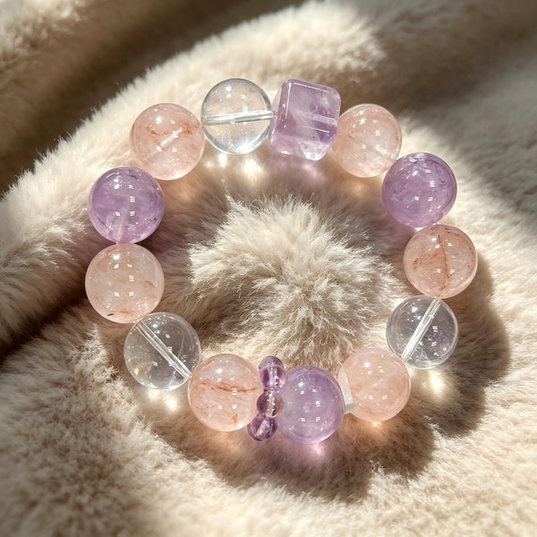 Orange Round Crystal Bead Bracelets