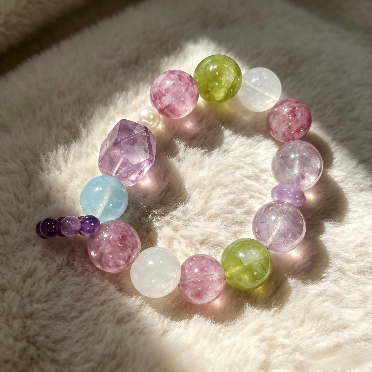 Square Crystal Bead Bracelets