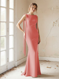 Strapless Satin Mermaid Bridesmaid Dresses for Women