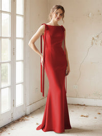 Strapless Satin Mermaid Bridesmaid Dresses for Women