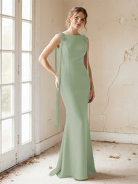 Strapless Satin Mermaid Bridesmaid Dresses for Women
