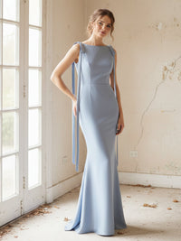 Strapless Satin Mermaid Bridesmaid Dresses for Women