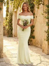 Chiffon Off the Shoulder Mermaid Pleats Bridesmaid Dresses