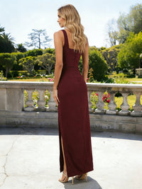 Spaghetti Straps Chiffon Bridesmaid Dresses with Slit