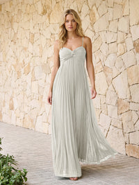 Spaghetti Straps Pleated Chiffon Bridesmaid Dresses