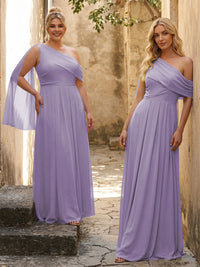 One Shoulder Chiffon Bridesmaid Dresses Maxi Dresses