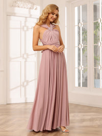 Elegant Chiffon A Line Sleeveless Pleated Multi-Style Bridesmaid Dresses