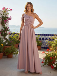 Elegant Chiffon A Line Sleeveless Pleated Multi-Style Bridesmaid Dresses